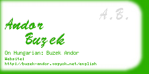 andor buzek business card